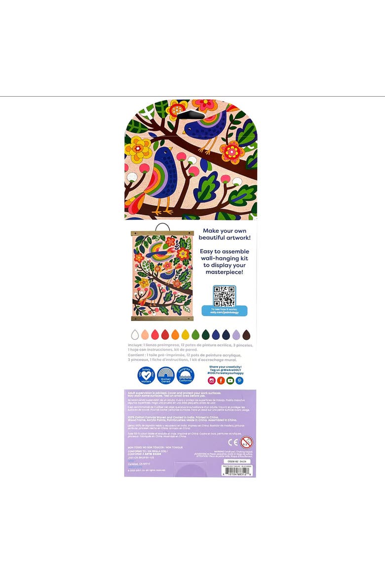 Paintology Paint By Number Birds Canvas Kit, Alternate, color, Multicolored