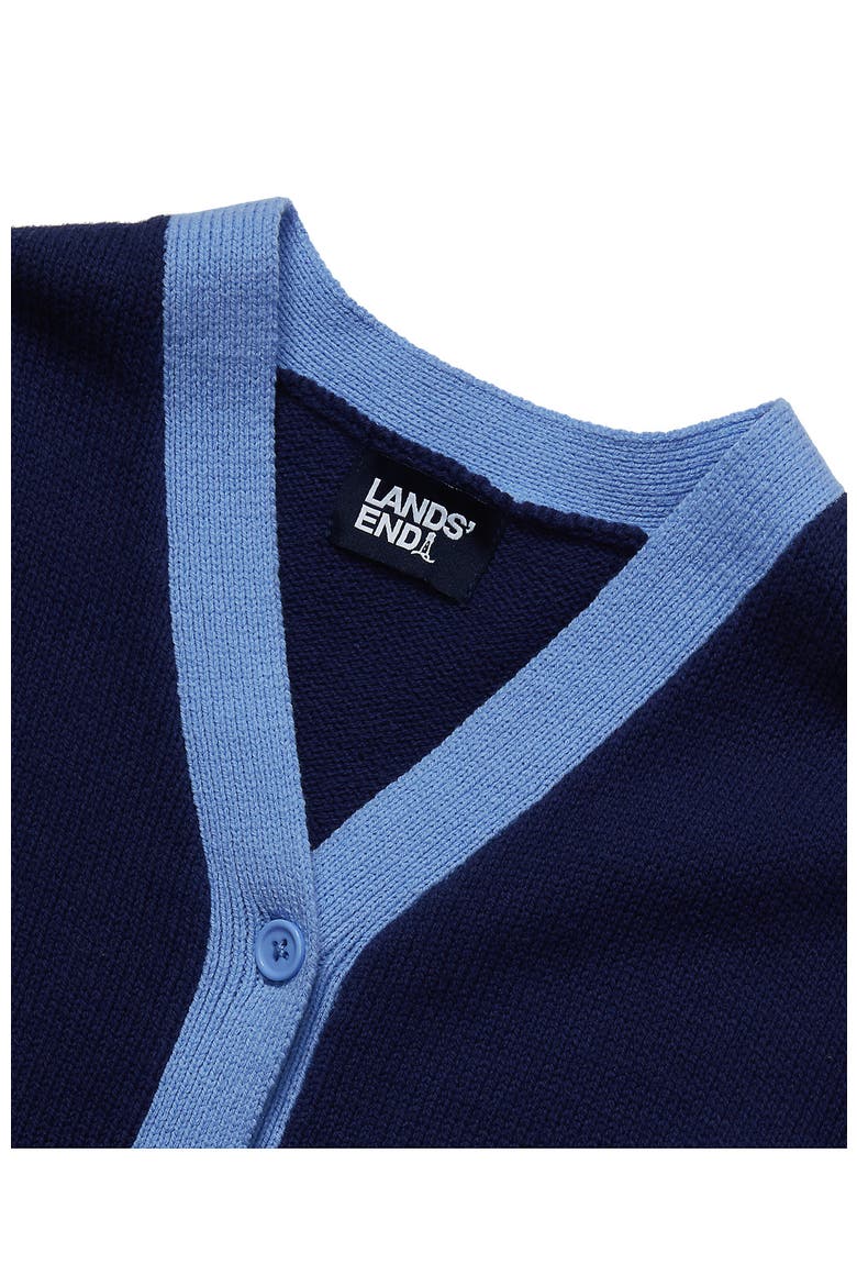 Girls Plus Long Sleeve Cardigan, Alternate, color, Navy