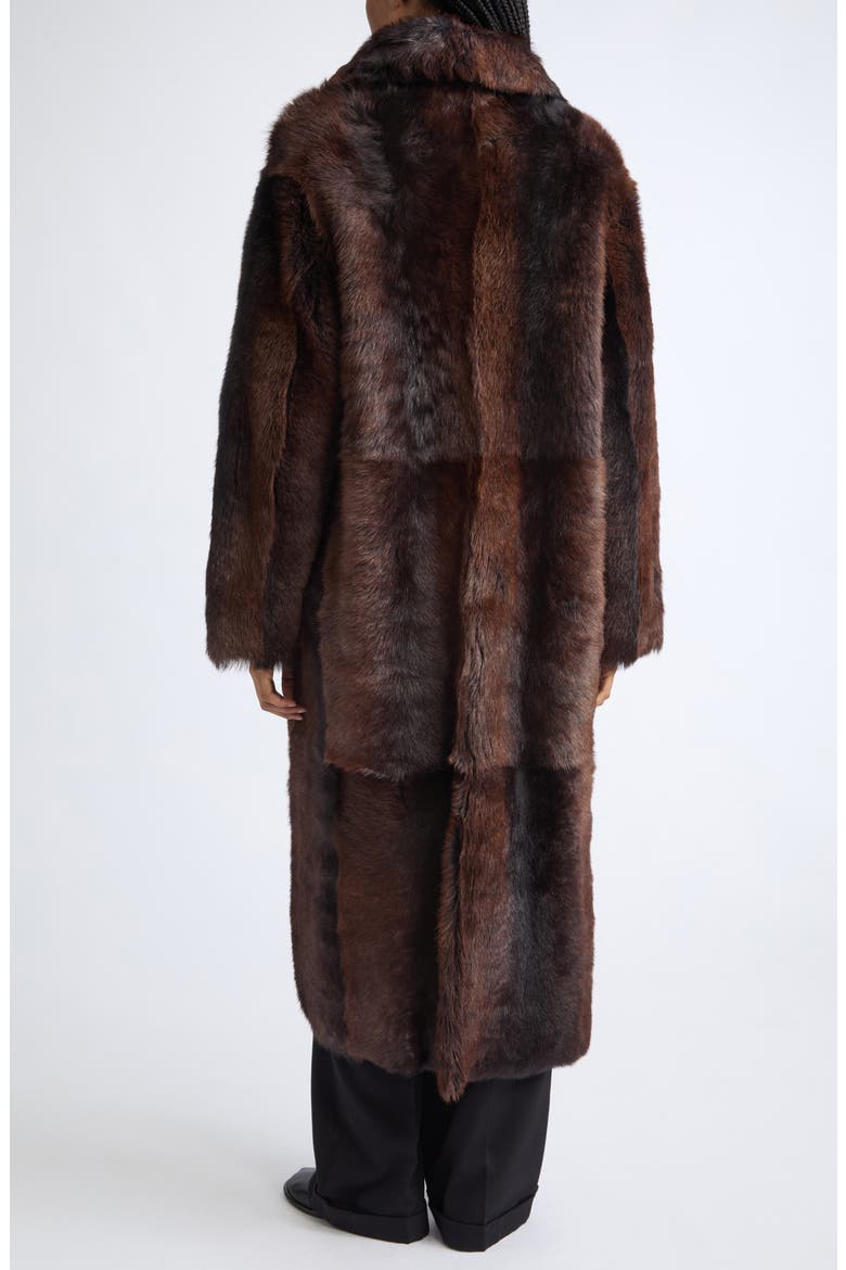 Verena Genuine Shearling Coat, Alternate, color, NIGHT