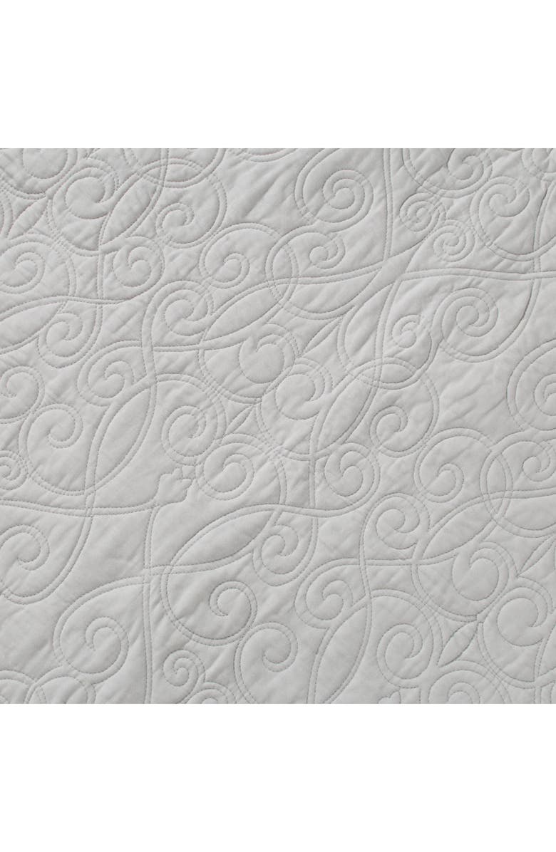 Laura Ashley Felicity Breeze Twin Quilt & Sham Set, Alternate, color, Soft Grey