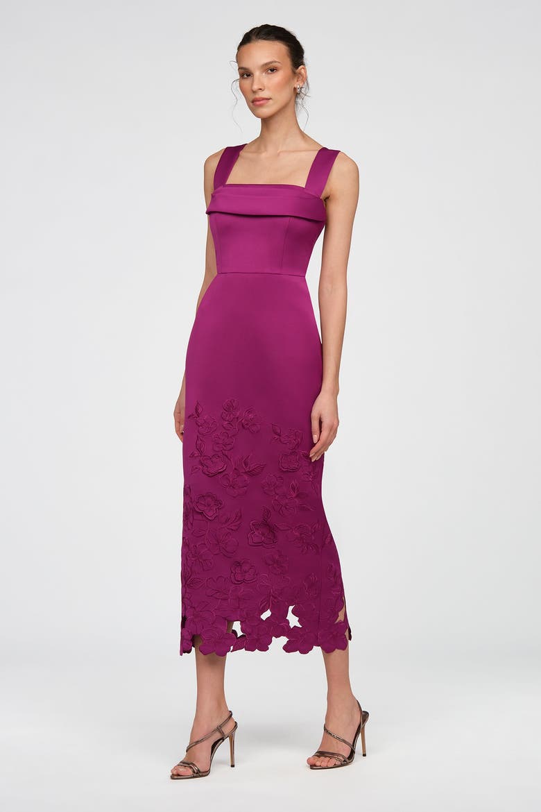 Billie Embroidered Dress, Alternate, color, Rosewood