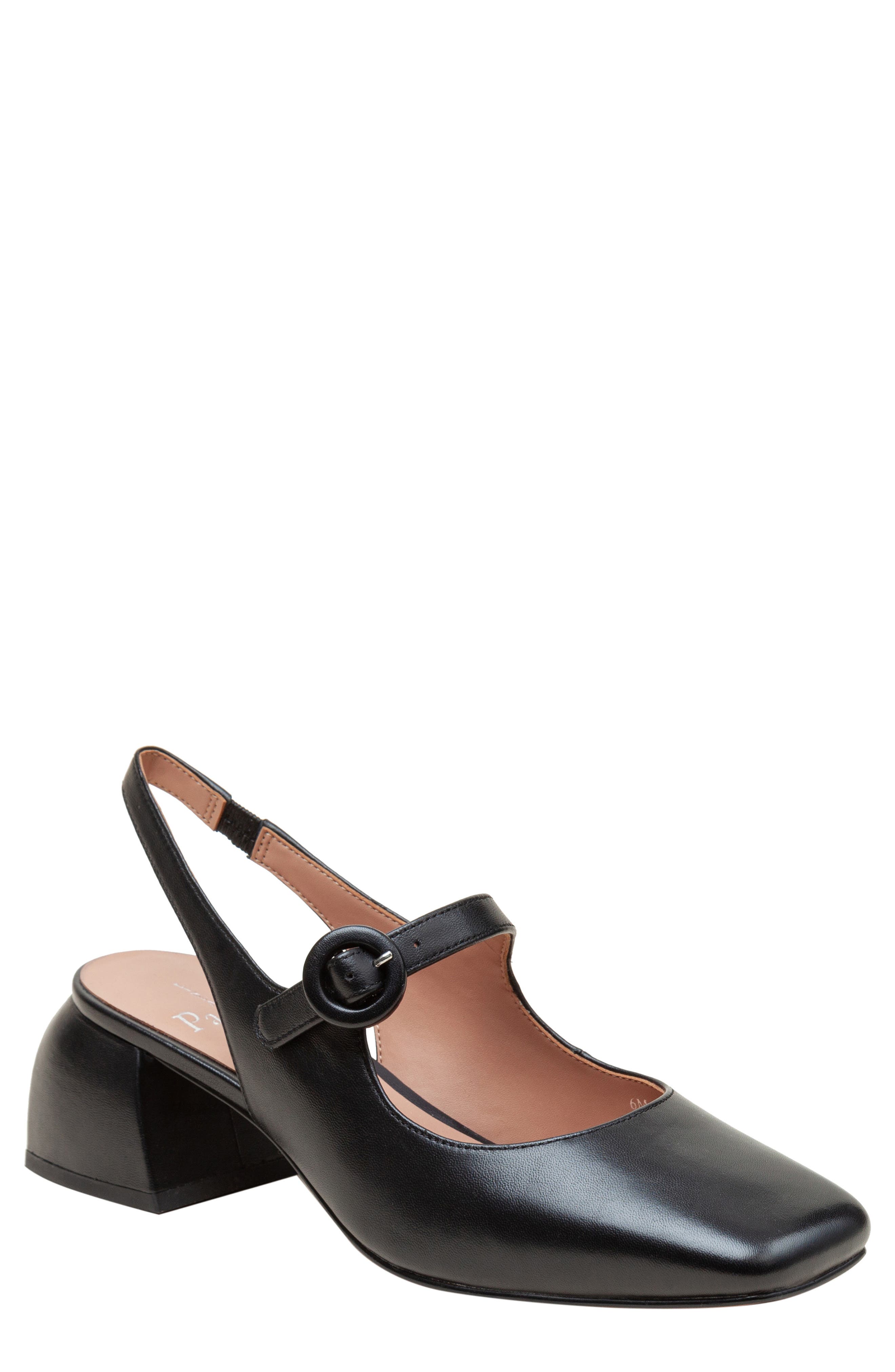 Linea Paolo Manu Slingback Mary Jane Pump, Main, color, Black