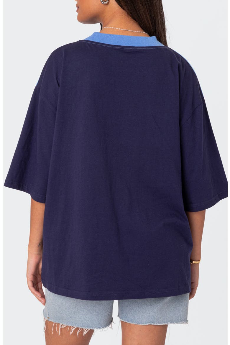 76 Oversize Cotton Graphic T-Shirt, Alternate, color, NAVY