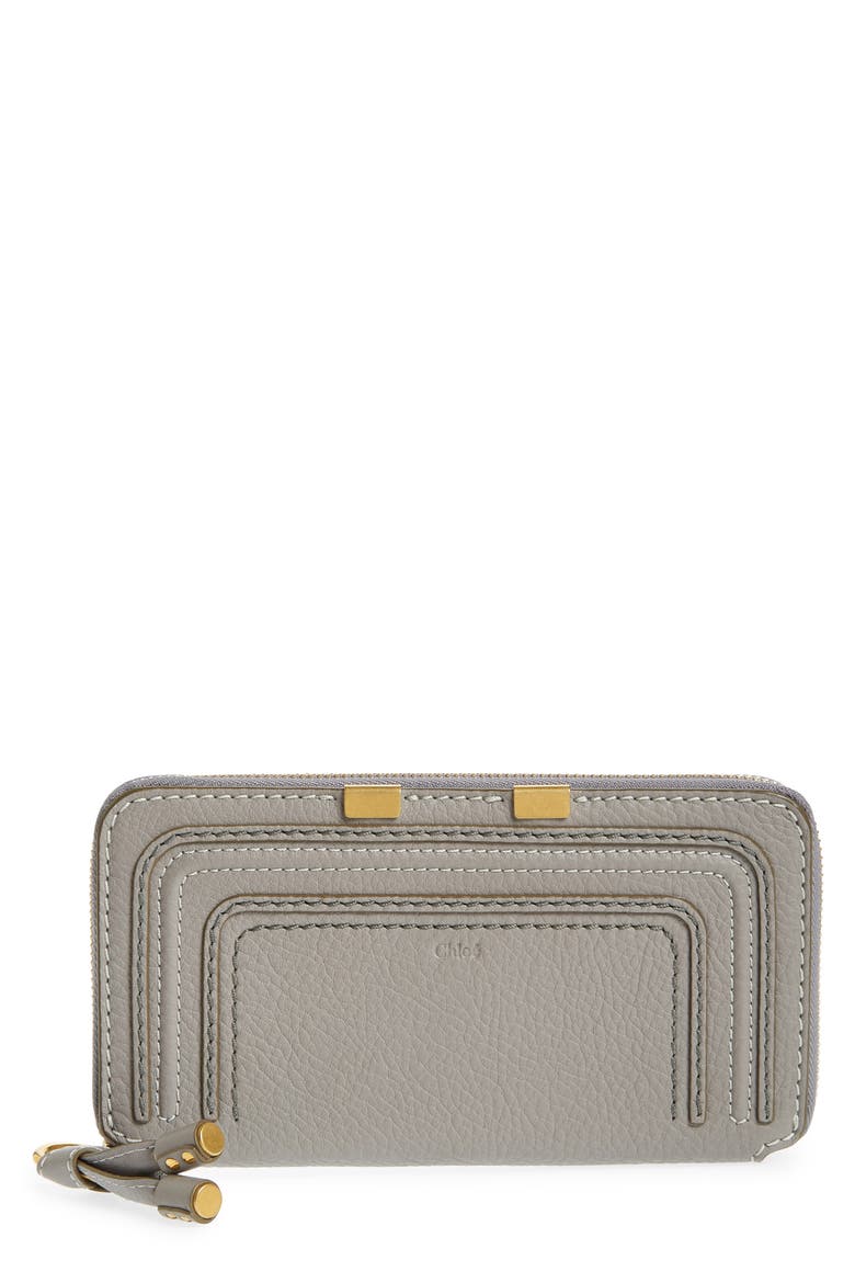 'Marcie - Long' Zip Around Wallet, Main, color, CASHMERE GREY