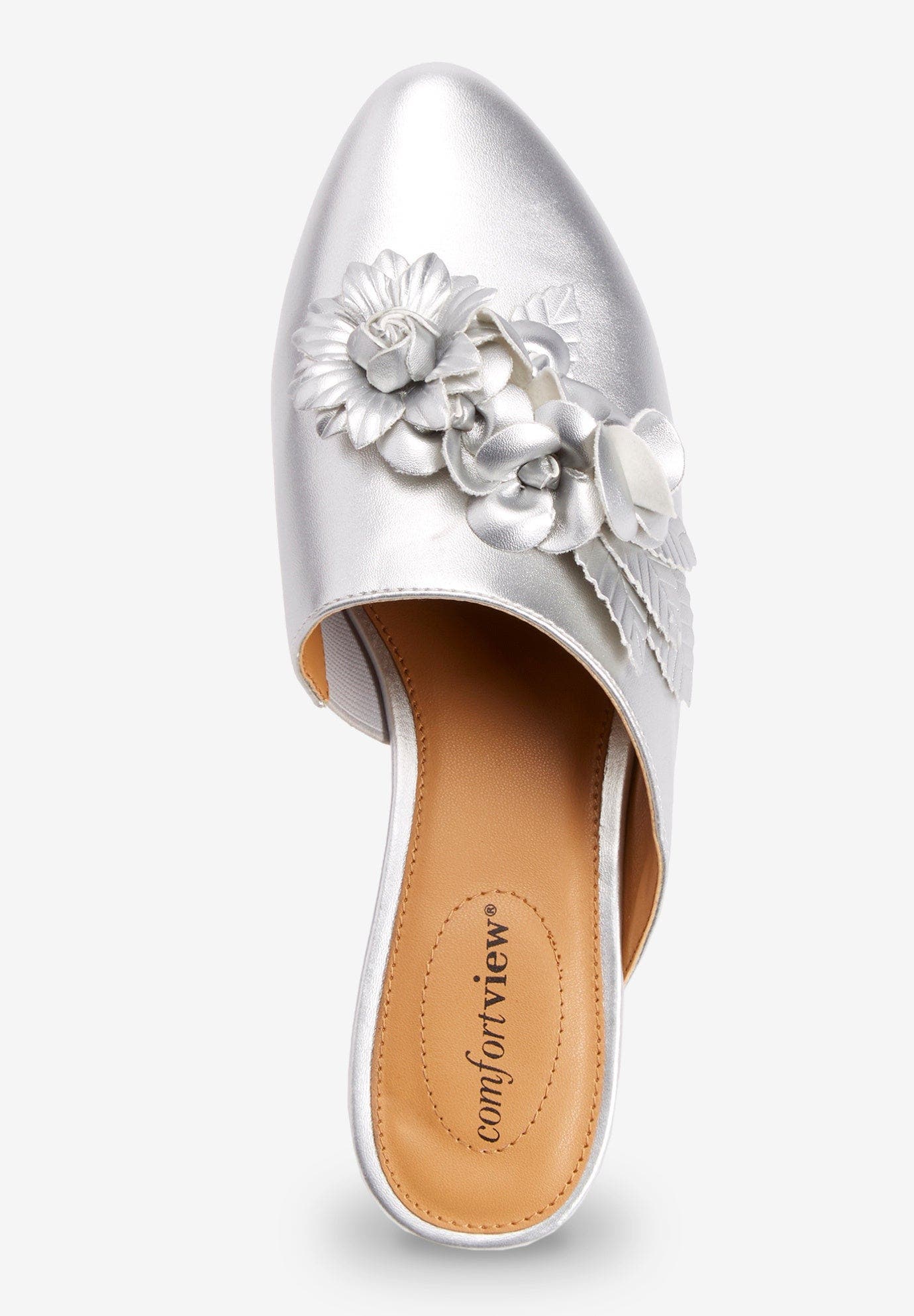 The Ayla Slip On Mule, Alternate, color, SILVER