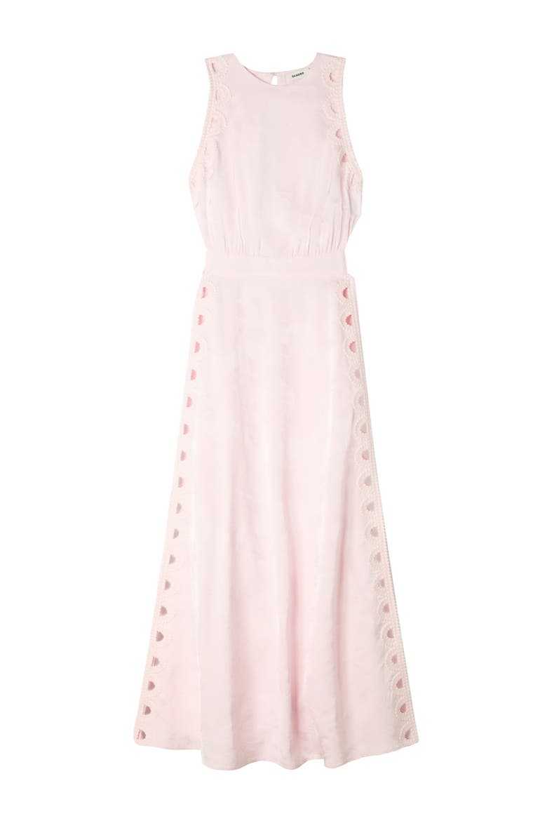 Flower jacquard maxi dress, Alternate, color, Pink