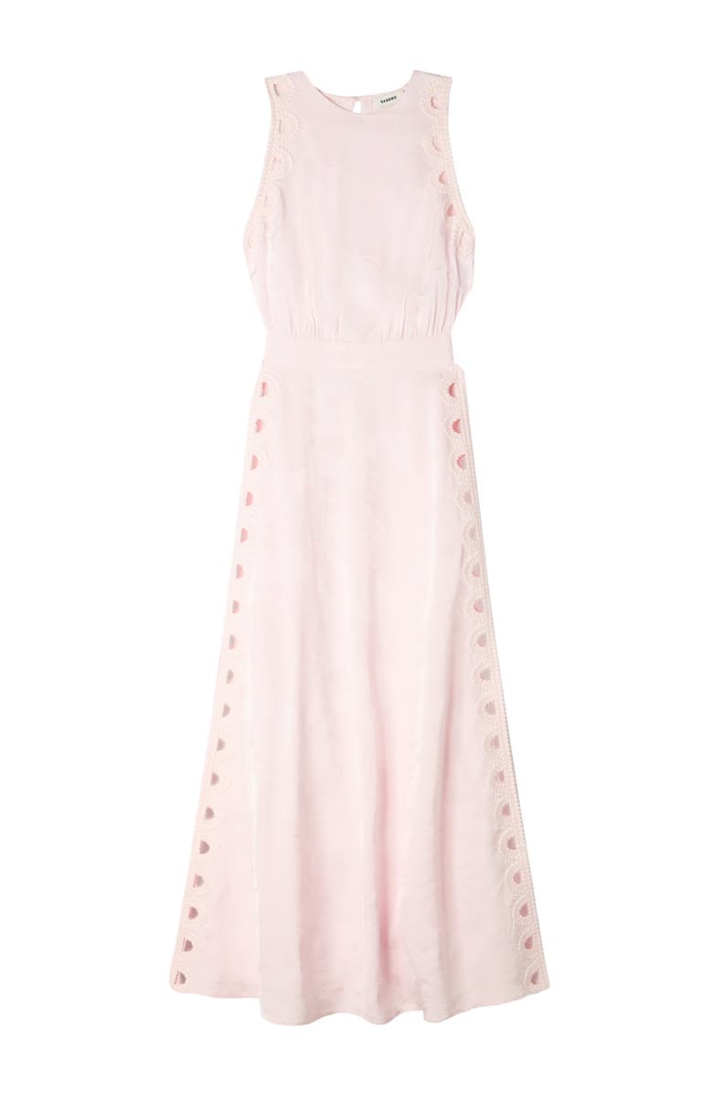SANDRO Flower jacquard maxi dress, Alternate, color, Pink