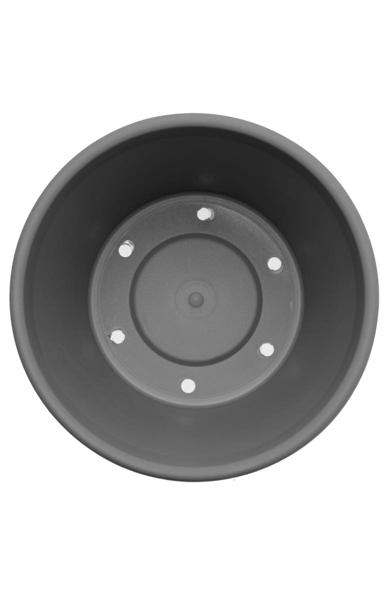 Bloem Terra Pot Planter 12" Charcoal Durable Resin Pot, 3.5 Gallon, Alternate, color, Gray