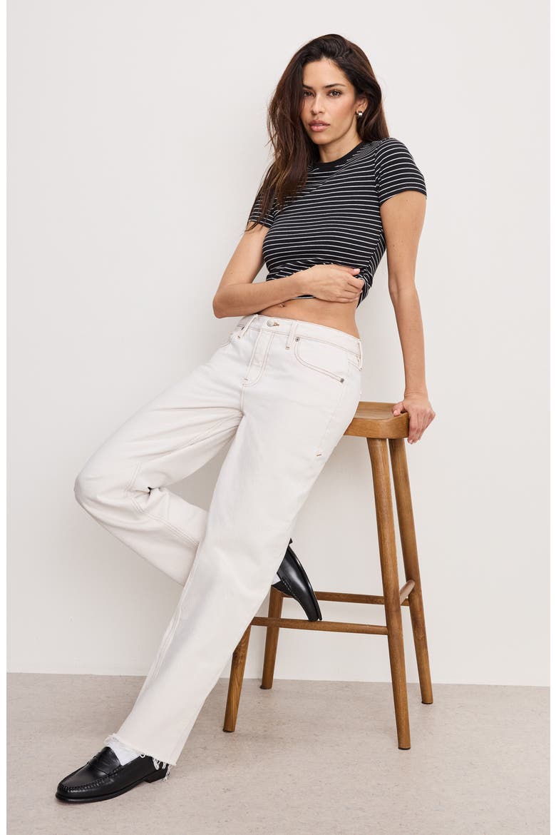 Good Standard Straight Leg Jeans, Alternate, color, PEARL001