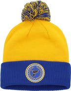 adidas Women's adidas Gold St. Louis Blues Laurel Cuffed Knit Hat with Pom