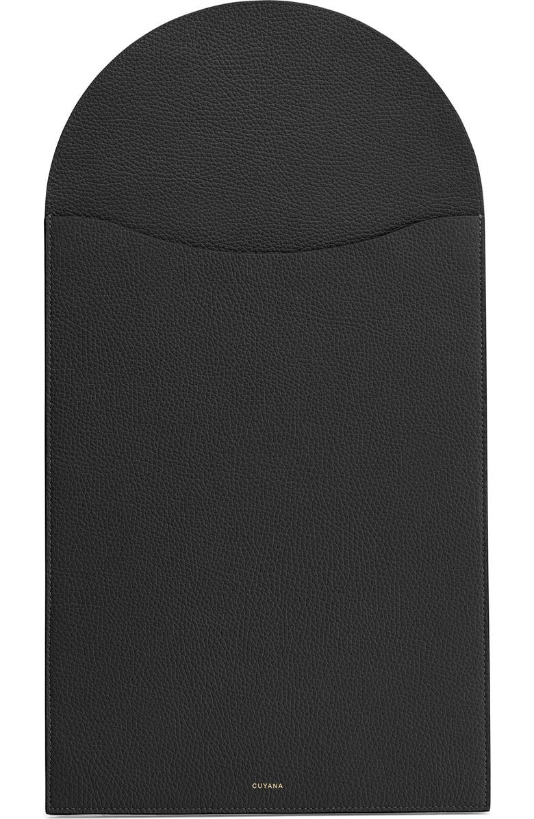 Cuyana Convertible Leather Laptop Sleeve 13-14-inch, Main, color, Black