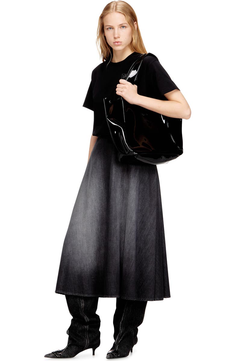 DIESEL<sup>®</sup> Play Glossy Shopper Tote, Alternate, color, Black