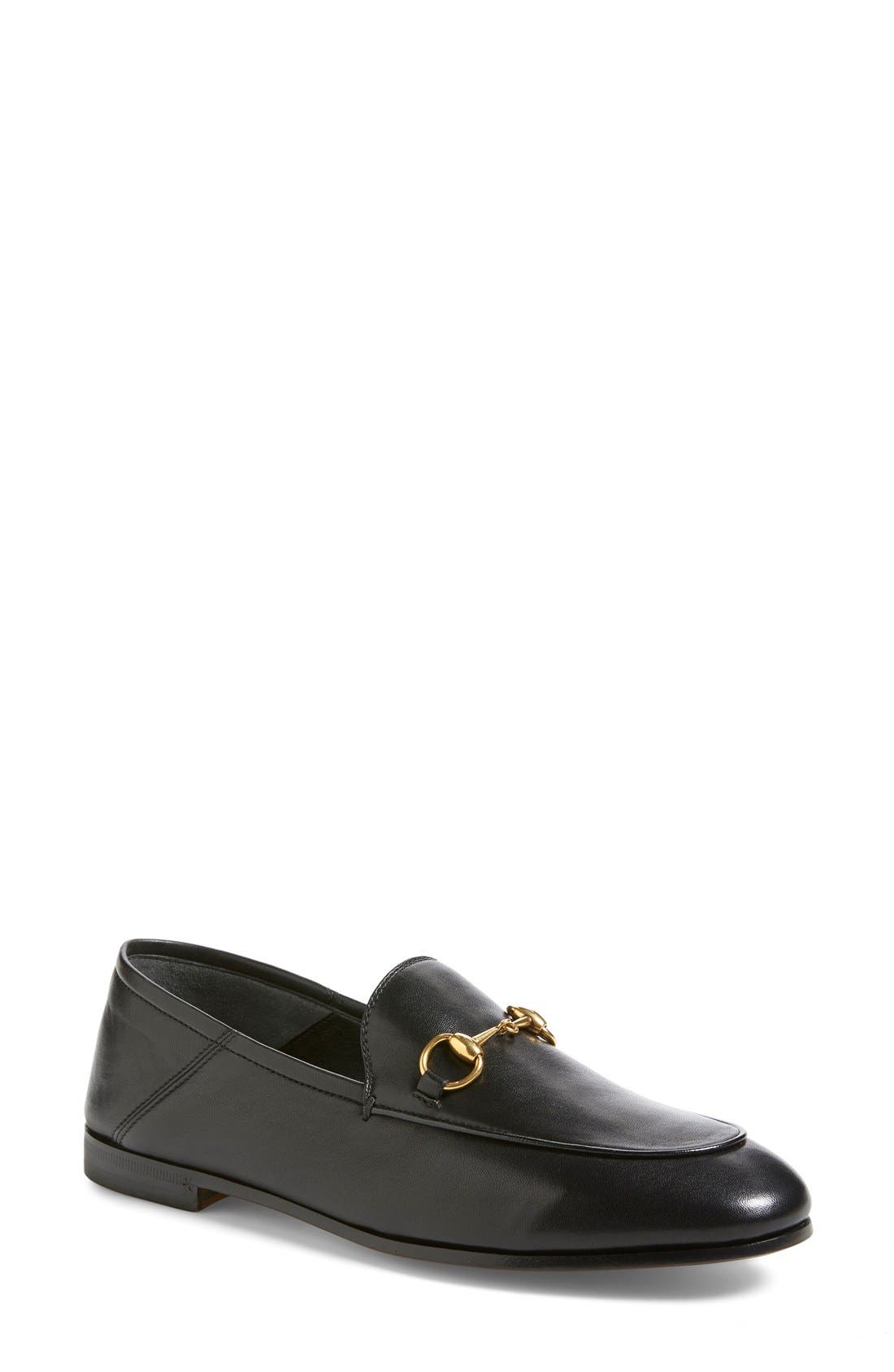 Gucci Brixton Horsebit Convertible Loafer, Main, color, Black Leather
