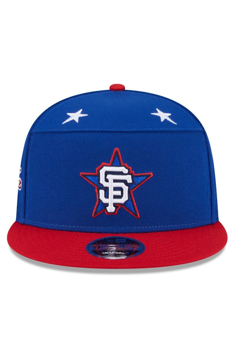 New Era Men's New Era Blue/Red  San Francisco Giants 2025 MLB All-Star Game Workout Side Patch 9FIFTY Snapback Hat, Alternate, color, Blue