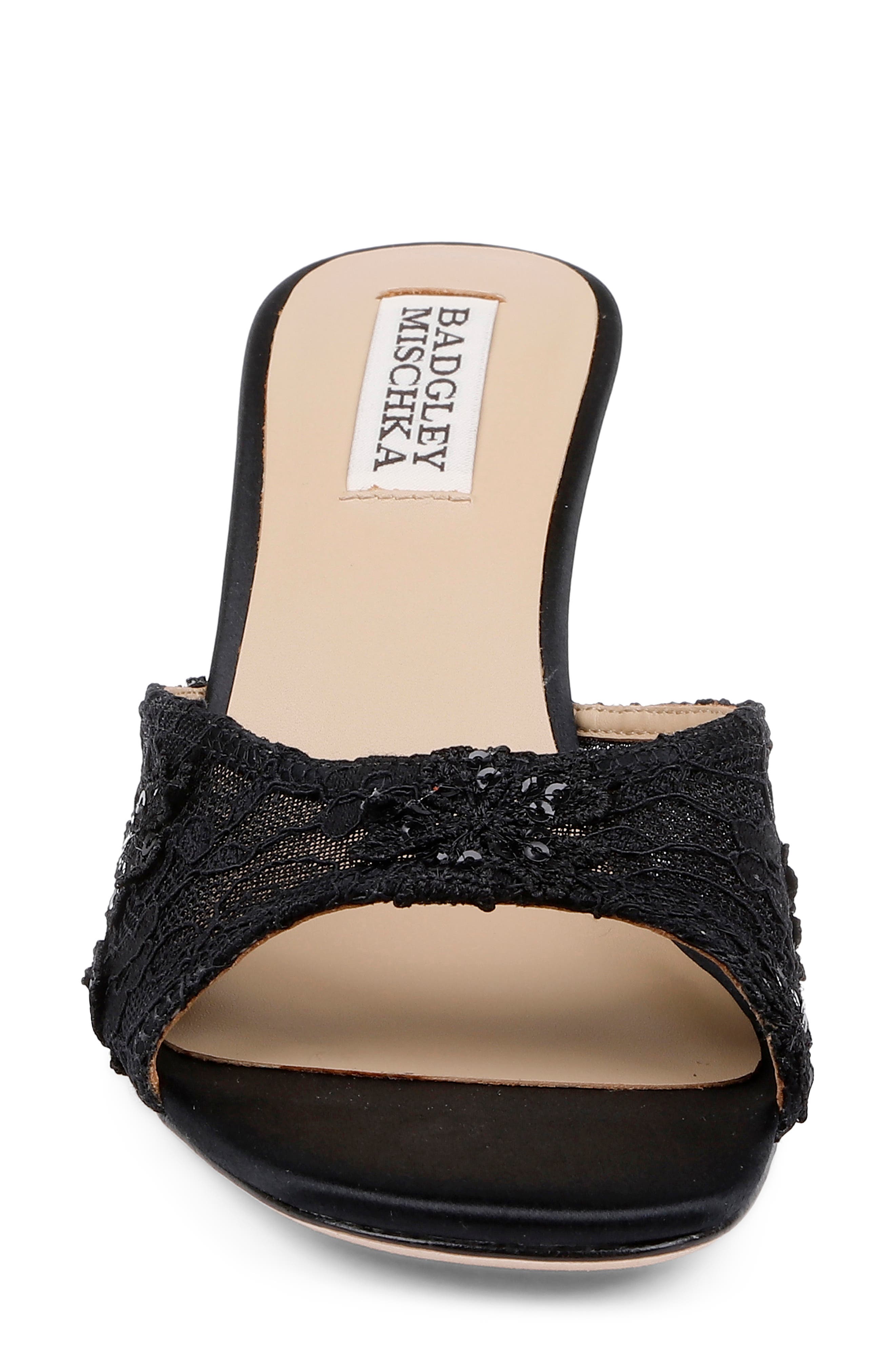 Badgley Mischka Collection Draya Sandal, Alternate, color, Black Satin