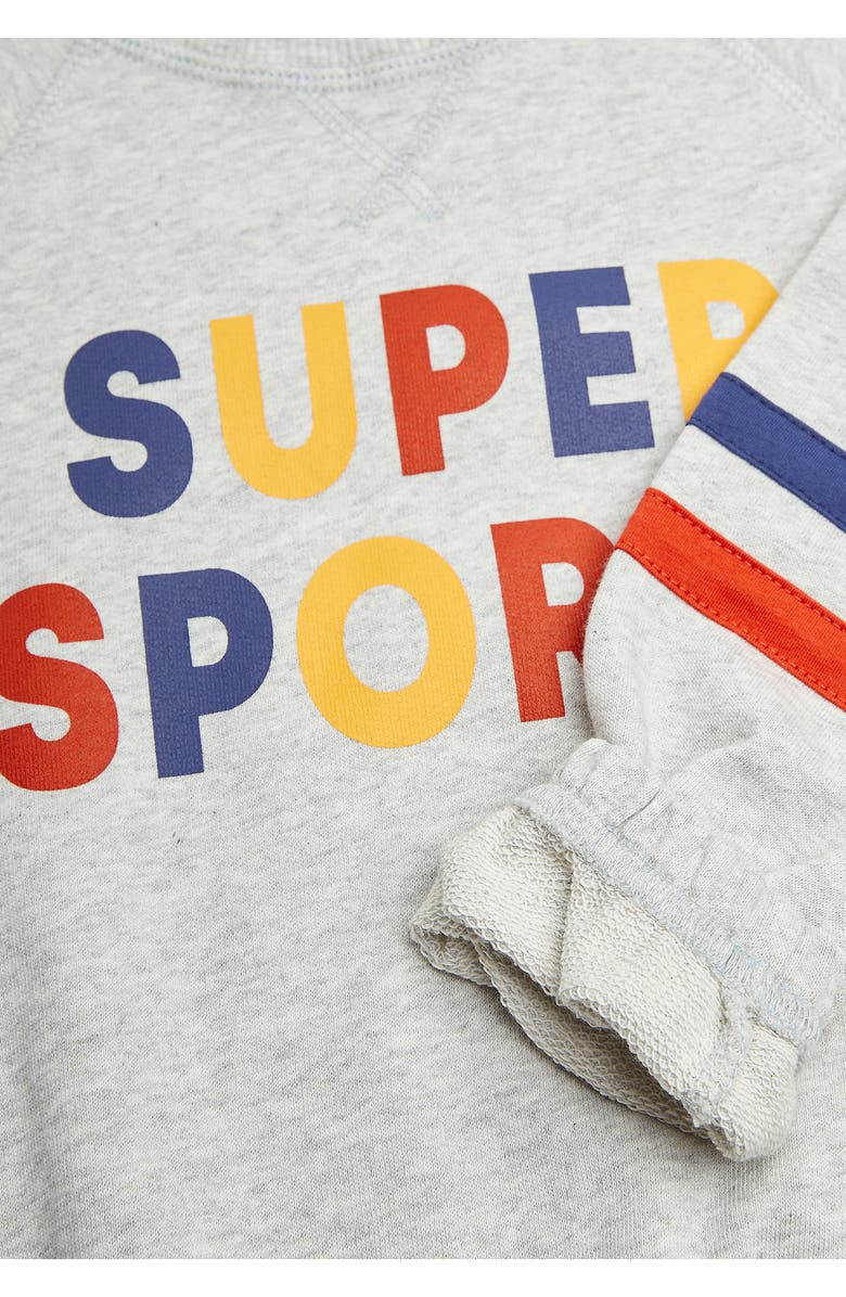 Mini Rodini Kids' Super Sporty Organic Cotton Crewneck Sweatshirt, Alternate, color, Grey