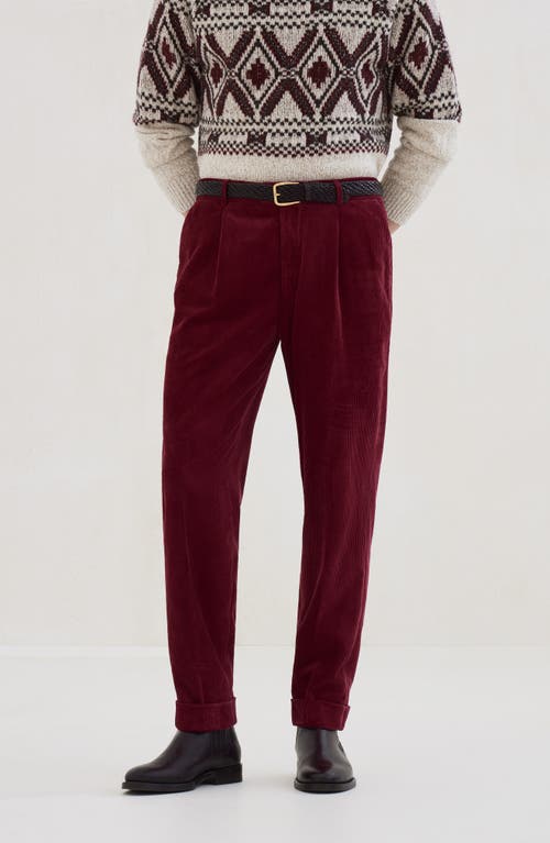 Brunello Cucinelli Cotton Corduroy Leisure Fit Trousers