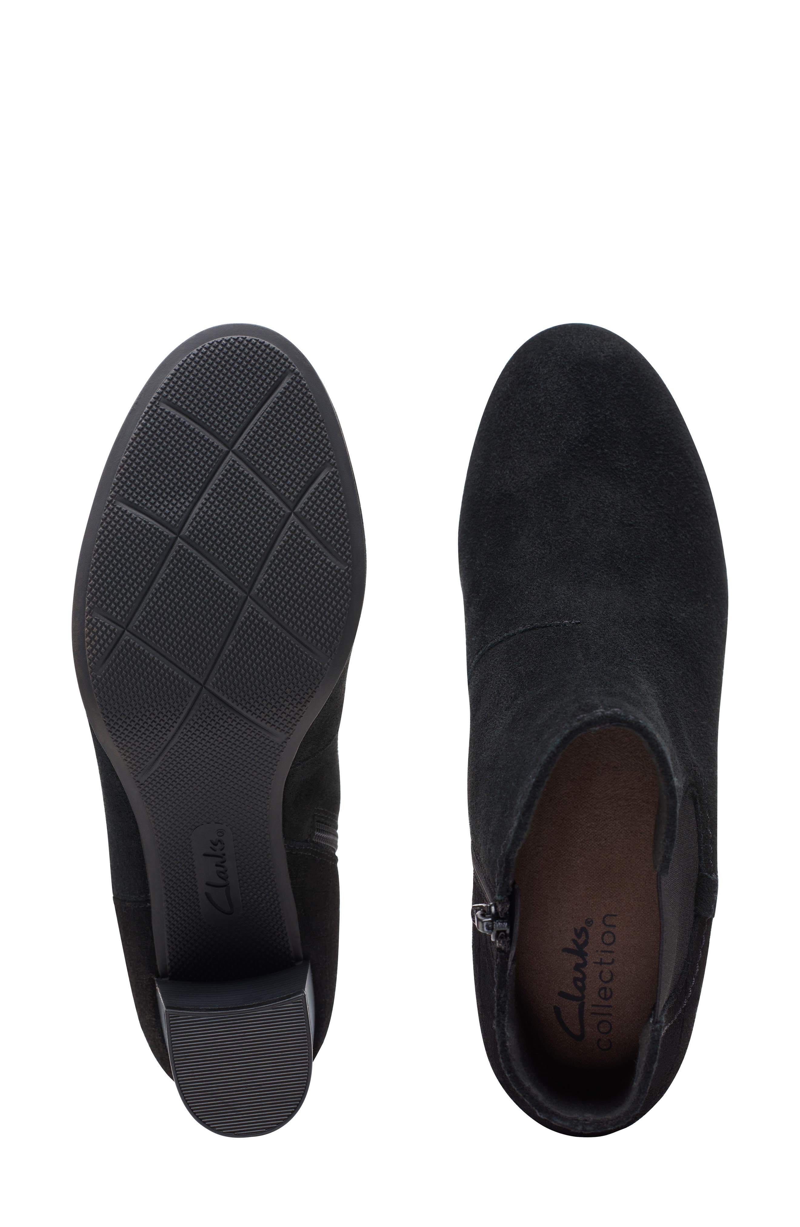 Clarks<sup>®</sup> Bayla Rose Chelsea Boot, Alternate, color, Black Suede