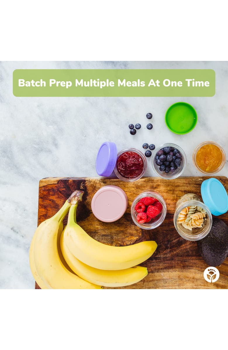 WeeSprout Glass Baby Food Storage Jars w/ Lids, Alternate, color, Pastel Variety