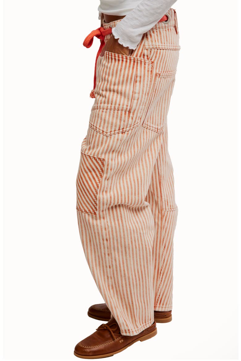 Moxie Railroad Stripe Pants, Alternate, color, CITRUS