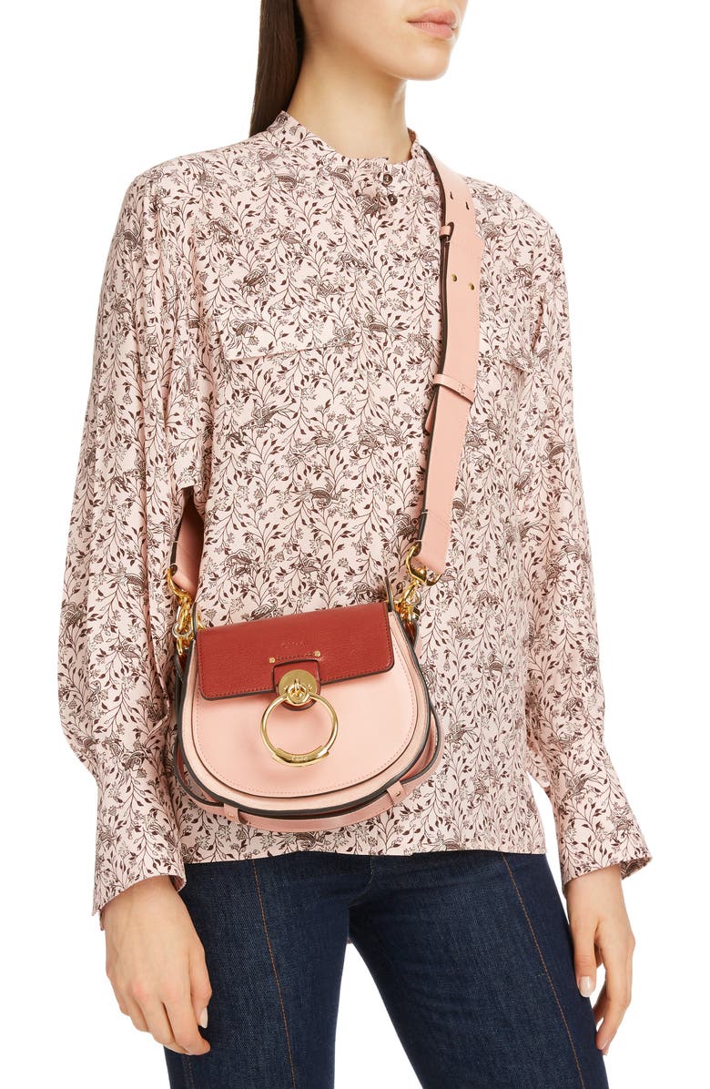 Chloé Small Tess Colorblock Leather Shoulder Bag, Alternate, color,