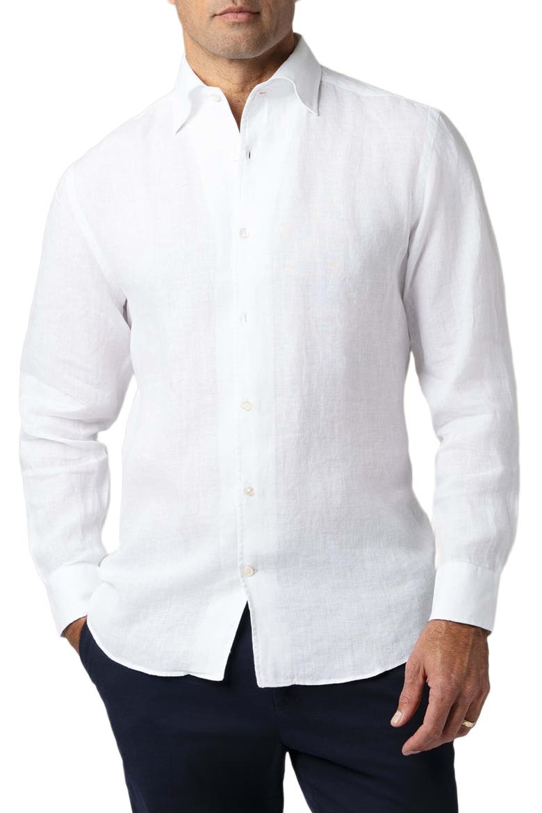 Morgan Linen Shirt, Main, color, White