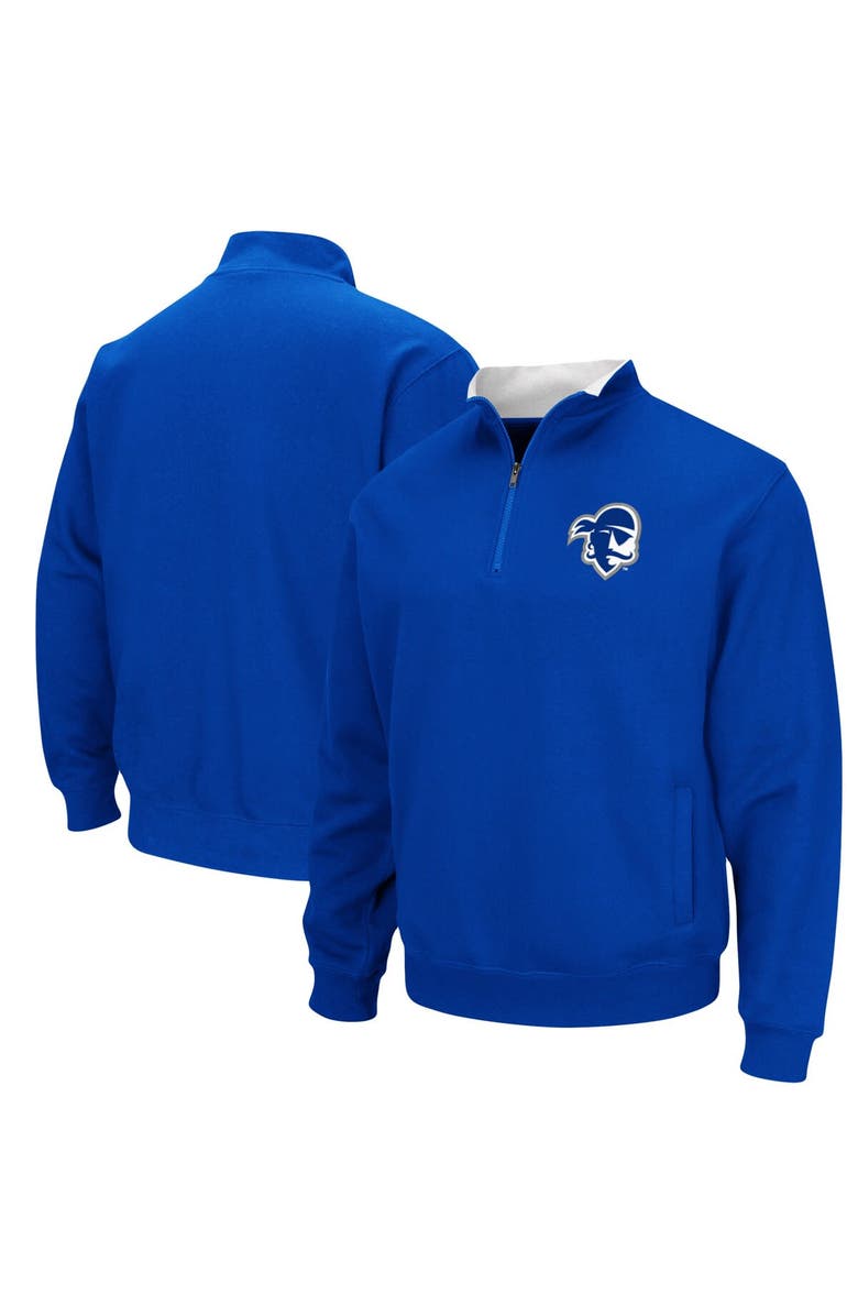 COLOSSEUM Men's Colosseum Blue Seton Hall Pirates Tortugas Logo Quarter-Zip Jacket, Main, color, Blue
