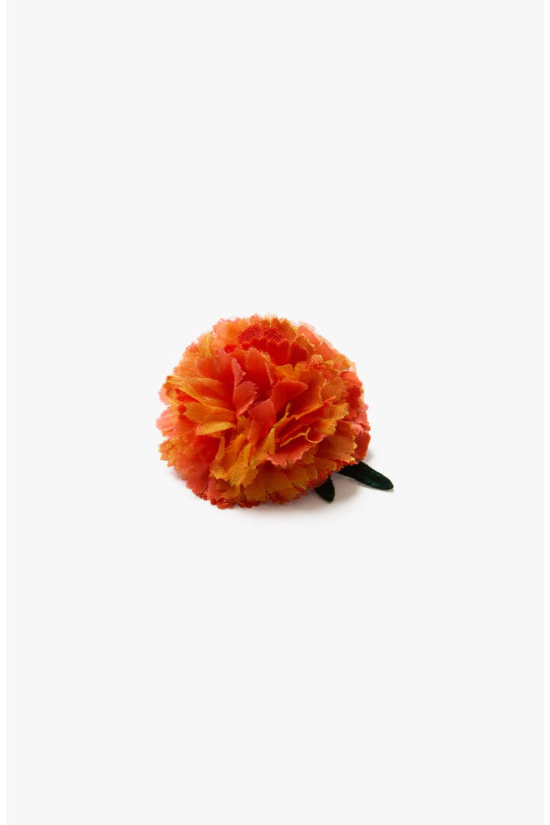 The Mini Marigold Floral Brooch, Alternate, color, Orange