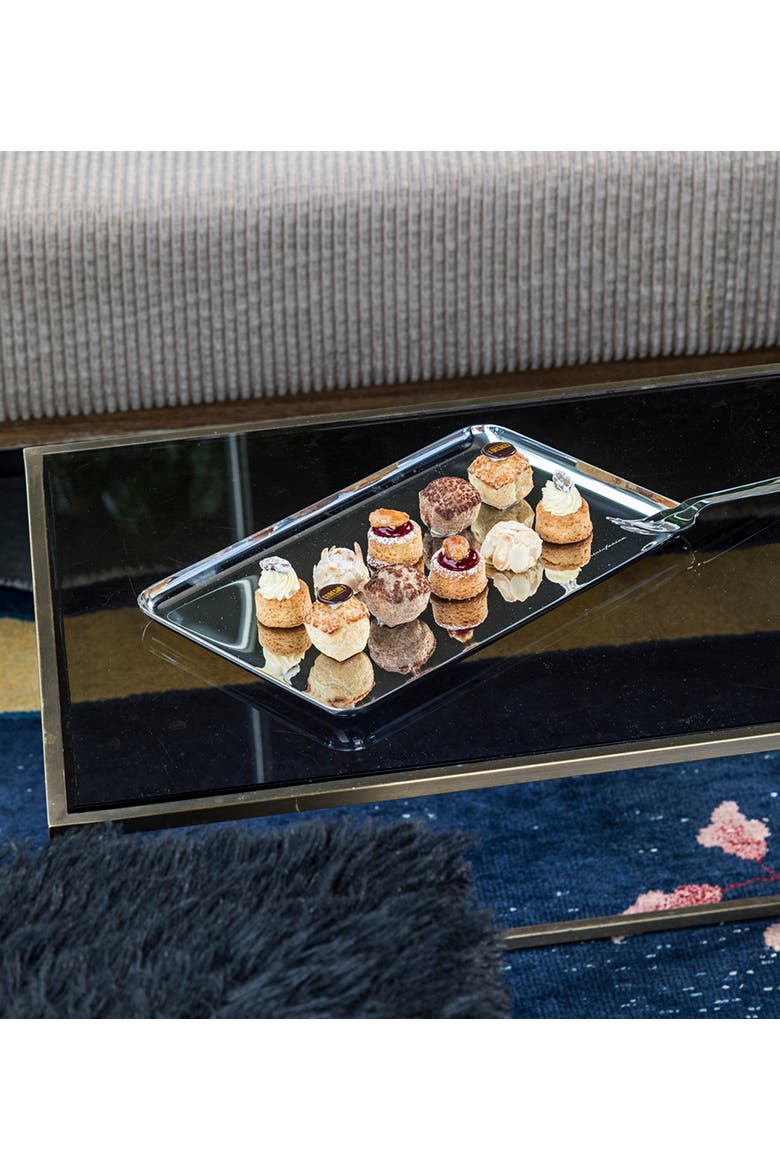 Stile By Pininfarina Rectangular Tray, Alternate, color, Silver - 10.5''