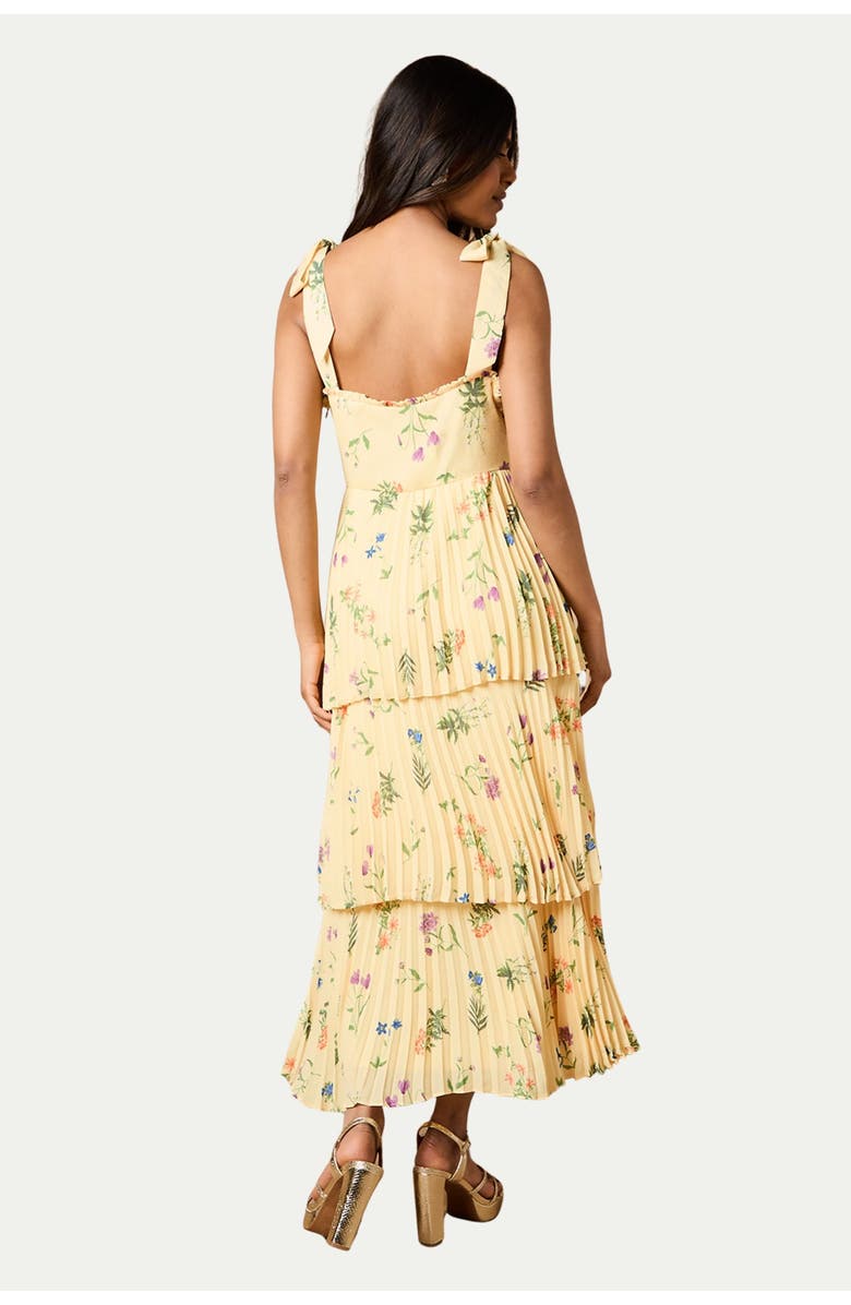 Oasis Petite Tie Shoulder Midi Dress, Alternate, color, Lemon