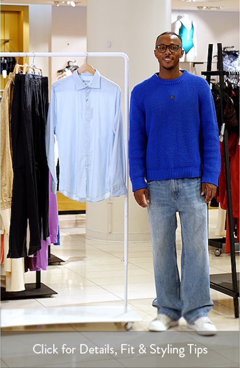 Langley Stripe Crown Lite Performance Twill Button-Up Shirt, sales video thumbnail