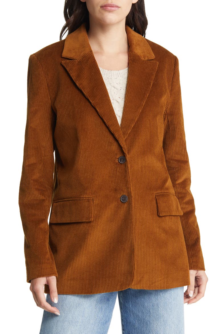 Cotton Corduroy Blazer, Alternate, color, BROWN TEMPLE