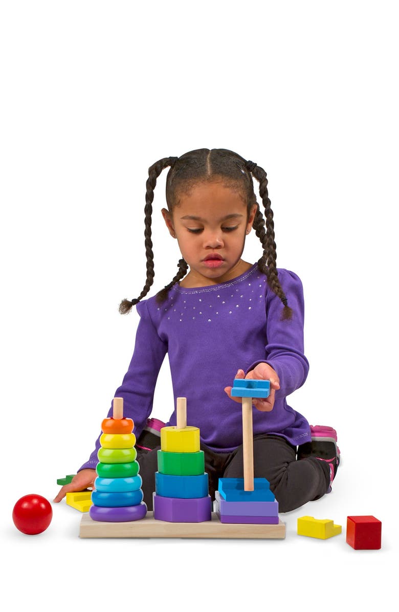 Melissa & Doug Geometric Stacker Playset, Alternate, color, 