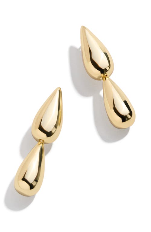 BaubleBar Zoe Double Teardrop Earrings in Gold 