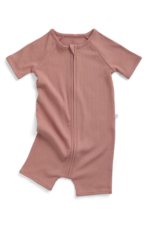 Floral Ribbed Two Way Zip-Up Sleepsuit (Baby)