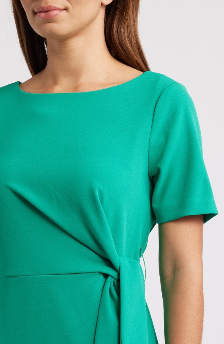 Tahari ASL Side Tie Short Sleeve Sheath Dress, Alternate, color,
