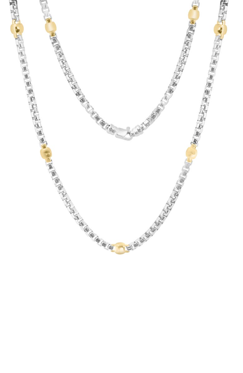 EFFY Sterling Silver & 14K Gold Two-Tone Chain Necklace, Main, color,