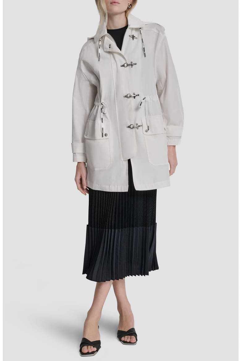 Fire Clasp Hooded Jacket, Alternate, color, IVORY
