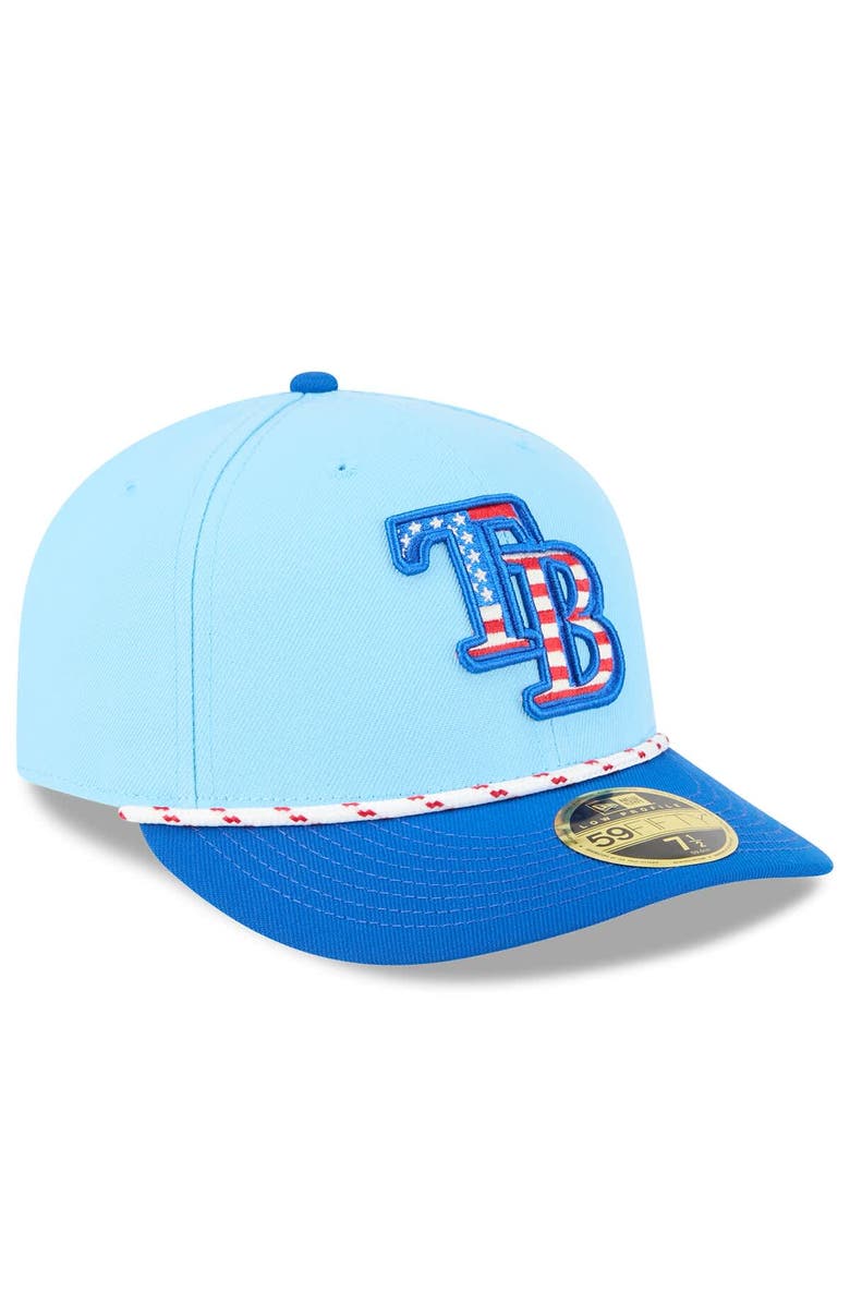 New Era Men's New Era Light Blue/Blue Tampa Bay Rays 2025 Fourth of July Low Profile 59FIFTY Fitted Hat, Alternate, color, 