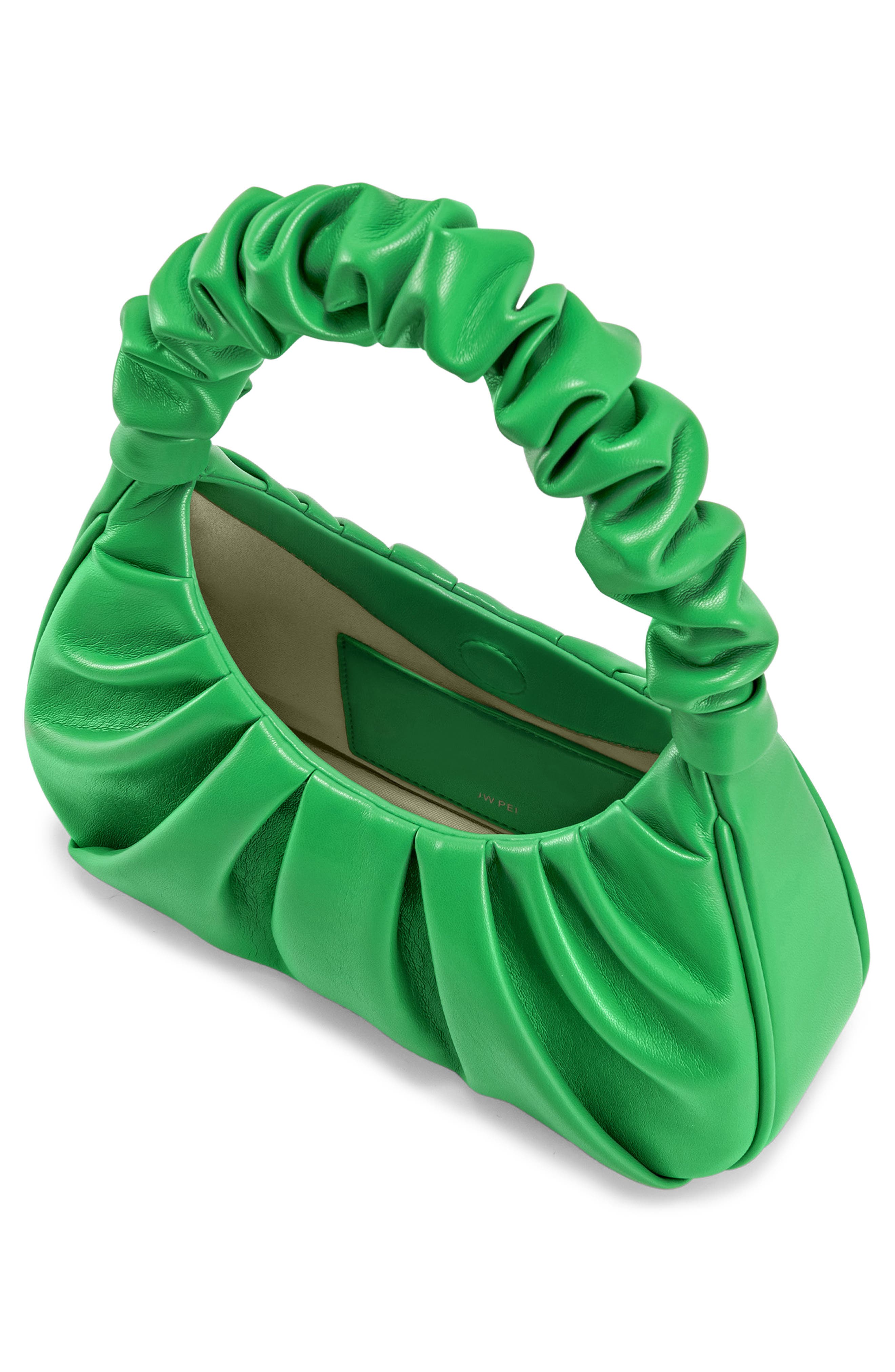 Joy Faux Leather Shoulder Bag, Alternate, color, GRASS GREEN