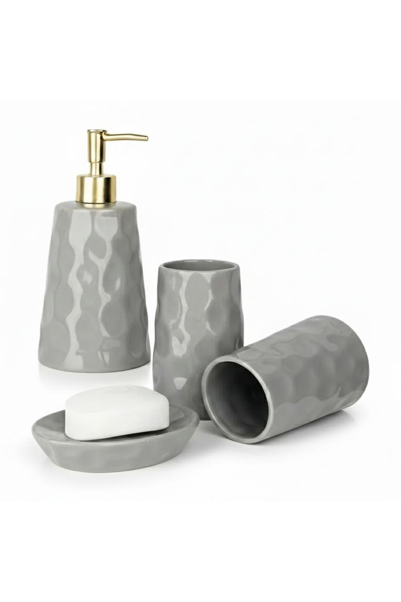 Bring Nature Inside Liquid Bathroom Set Recycled Eco-Clay, Main, color, Grey