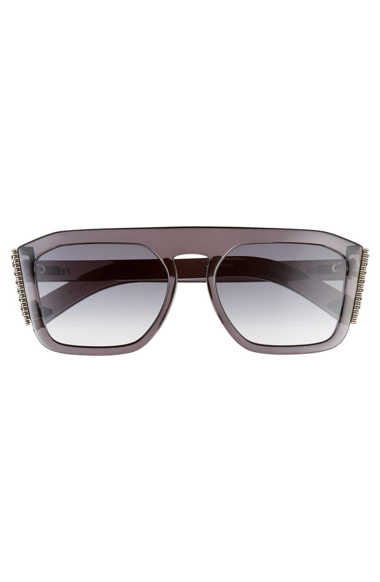Fendi FFreedom 55mm Flattop Square Sunglasses, Alternate, color, 