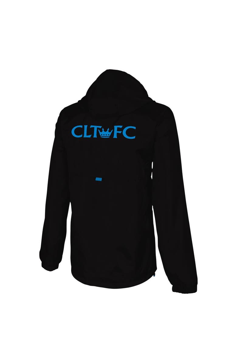 Stadium Essentials Men's Stadium Essentials Black Charlotte FC Compete Quarter-Zip Hoodie Jacket, Alternate, color, Black