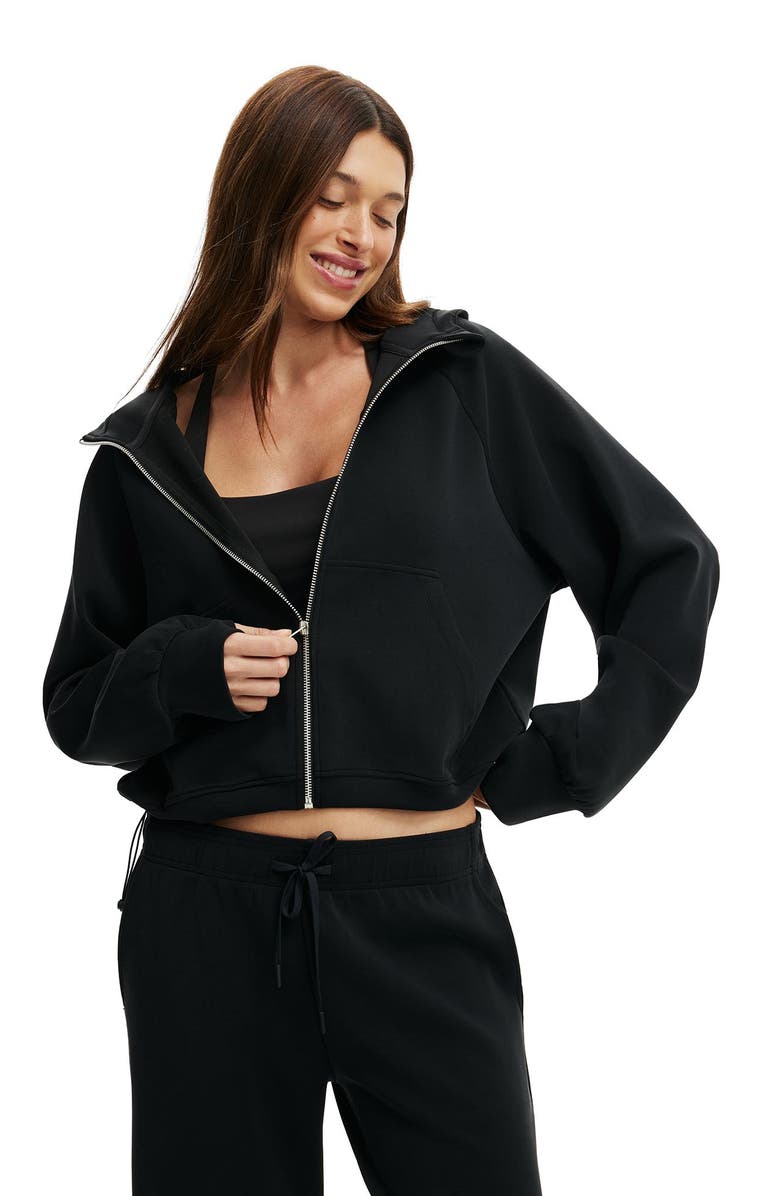 COTTON ON BODY Women's Active Ultimate Soft Hooded Jacket, Main, color, Black