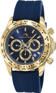 PORSAMO BLEU Men's Preston Sport Silicone Strap Watch, 41mm