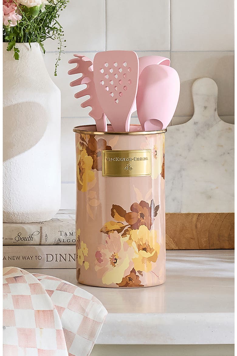 Wild Rose Mauve Utensil Holder, Alternate, color, MAUVE