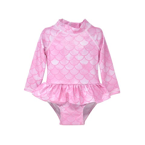 Girls' Sun Protective UPF 50+ Alissa Infant Ruffle Rash Guard Swimsuit