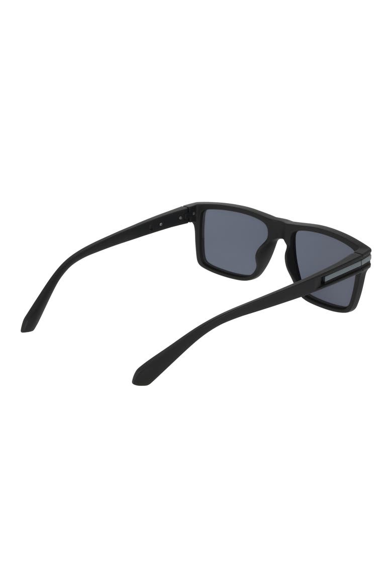 54mm Rectangular Sunglasses, Alternate, color, BLACK