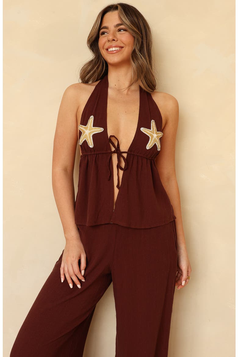 Beso Tank Top, Alternate, color, Terra