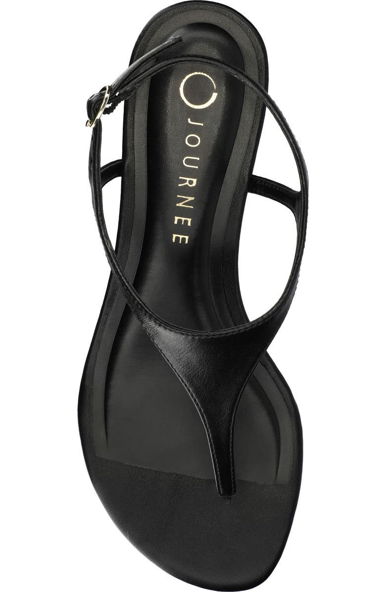Journee Collection Kathryn Wedge Slingback Sandal, Alternate, color, Black